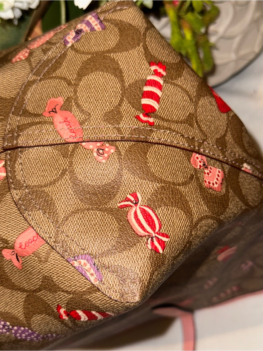 Coach City Tote in Signature Canvas with Candy Print (Style No. C2534). - Picture 13 of 13